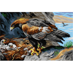 Gobelin Leinwand Goldener Adler (nach Archibald Thorburn) 40x60 SA3115