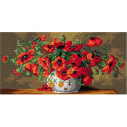 Tapestry canvas Poppies (after Max Streckenbach) 30x40 SA3129