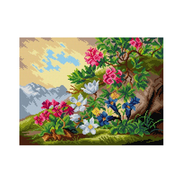 Tapestry canvas Mountain Flowers (after Joseph Schuster) 30x40 SA3138