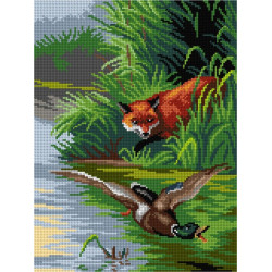 Tapestry canvas A Hunting Fox (after Adolf Heinrich Mackeprang) 30x40 SA3139