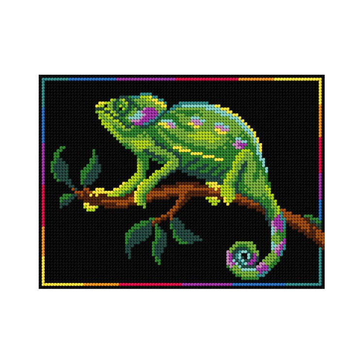 Tapestry canvas Chameleon 18x24 SA3140