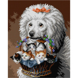 Tapestry canvas Poodle's Friends (after Carl Reichert) 24x30 SA3141