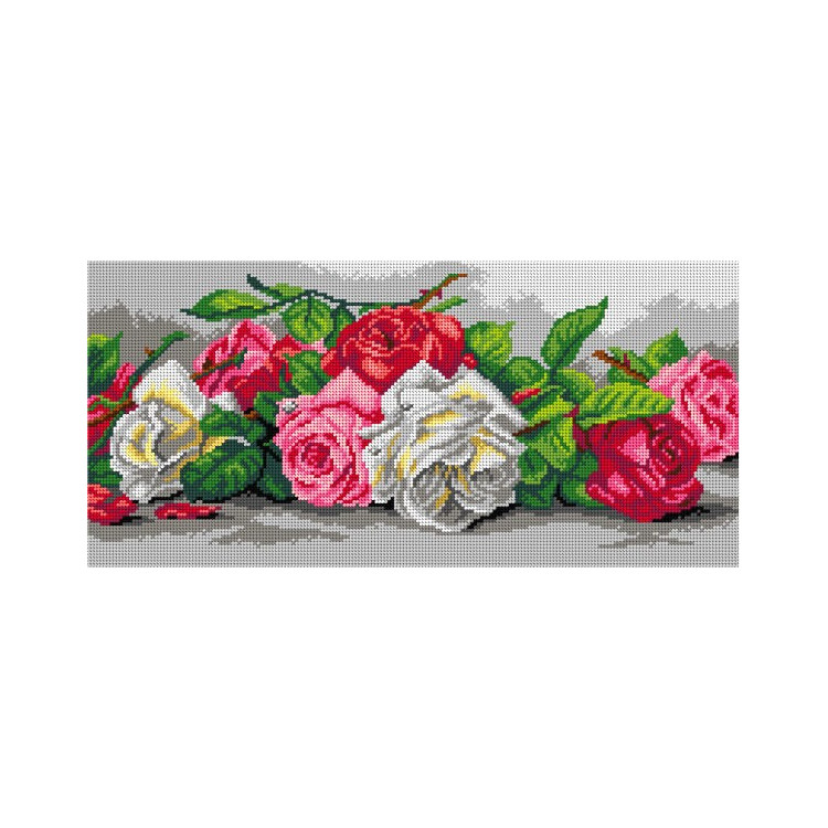 Gobeleno drobė Rožių studija (pagal Paulą de Longpre) 30x40 SA3145
