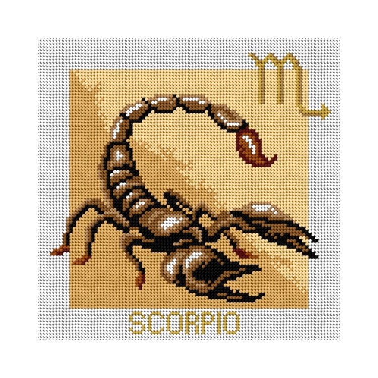 Gobeleno drobė Zodiako ženklai – Skorpionas 24x30 SA3206