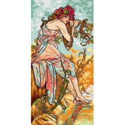 Gobeleno drobė Vasara (pagal Alphonse Mucha ) – 35x70 SA3223
