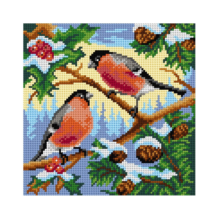 Gobeleno drobė Bullfinches 24x30 SA3159