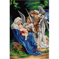 Gobeleno drobė Angelų daina (pagal Williamą Adolphe'ą Bouguereau) 40x60 SA3168