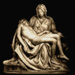 Gobelin-Leinwand Pieta (nach Michelangelo) 40x40 SA3174