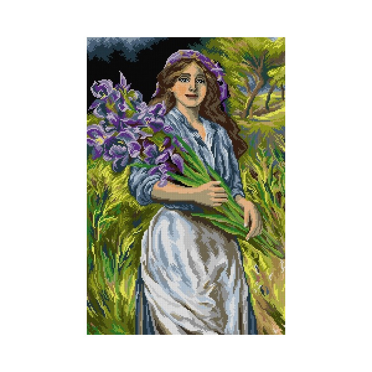 Tapestry canvas Iris (after Norman Prescott Davies) 40x60 SA3244