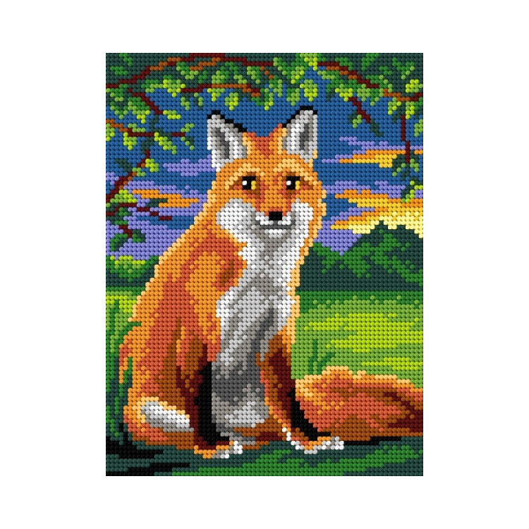 Tapestry canvas Fox 18x24 SA3190