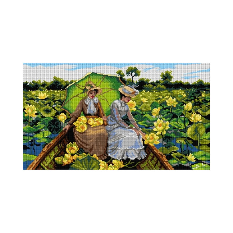 Tapestry canvas Lotus Lilies (after Charles Courtney Curran) 40x70 SA3195