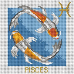 Tapestry canvas Zodiac Signs - Pisces 24x30 SA3199