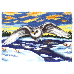 Latch-hook rug kit Owl SA4169