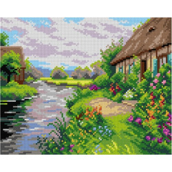 Tapestry canvas A Bend in the River (after Louis Aston Knight) 24x30 SA3296
