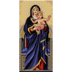 Гобеленовое полотно Богородица с ангелами (фрагмент, по Вильяму Адольфу Бугро) 23,5х51 SA3275