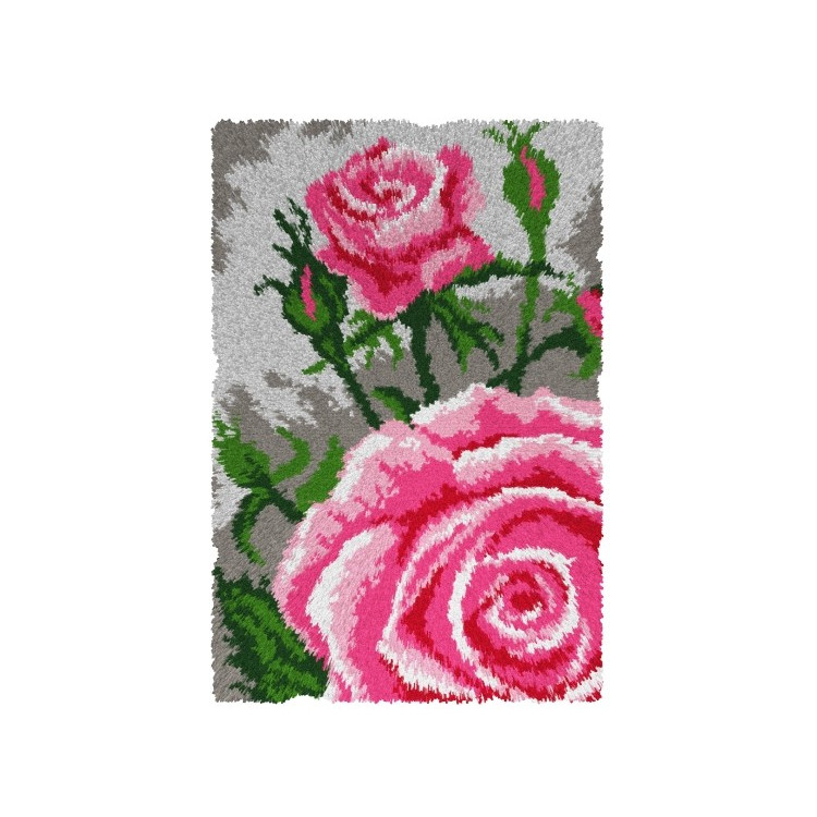 Latch-hook rug kit Roses 50 x 74,5 cm SA4106