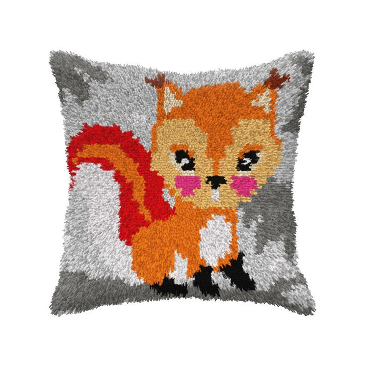 Latch-hook cushion kit Squirrel SA4110