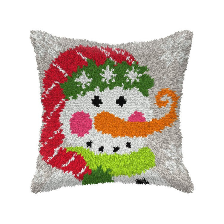 Latch-hook Cushion kit Snowman SA4118