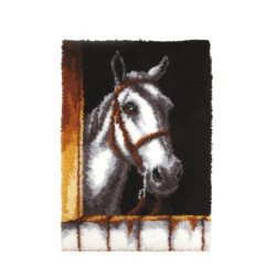Knüpfteppich-Set 50 x 74,5 cm Pferd SA4135