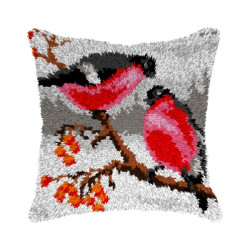 Latch-hook Cushion kit Bullfinches SA4147