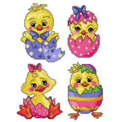 Cross stitch kit Easter chicken SA7668