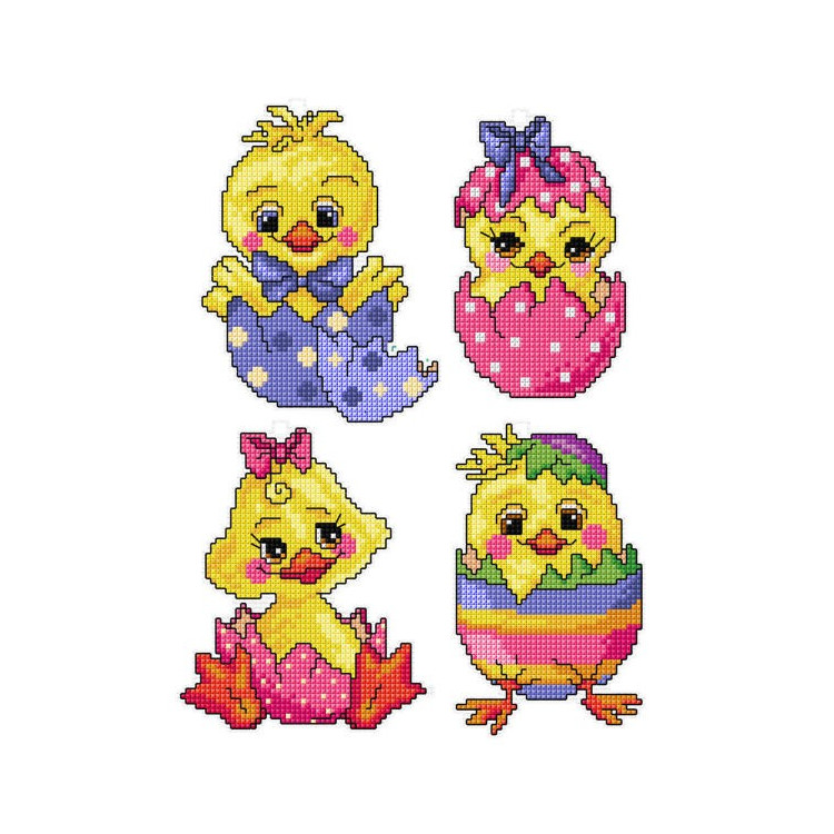 Cross stitch kit Easter chicken SA7668
