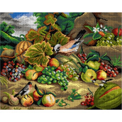 Tapestry canvas Fruit Still Life (after Tobias Stranover ) 40x50 SA2949