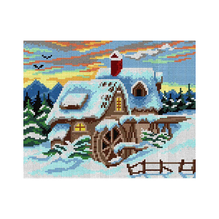 Tapestry canvas Winter Landscape 24x30 SA3005