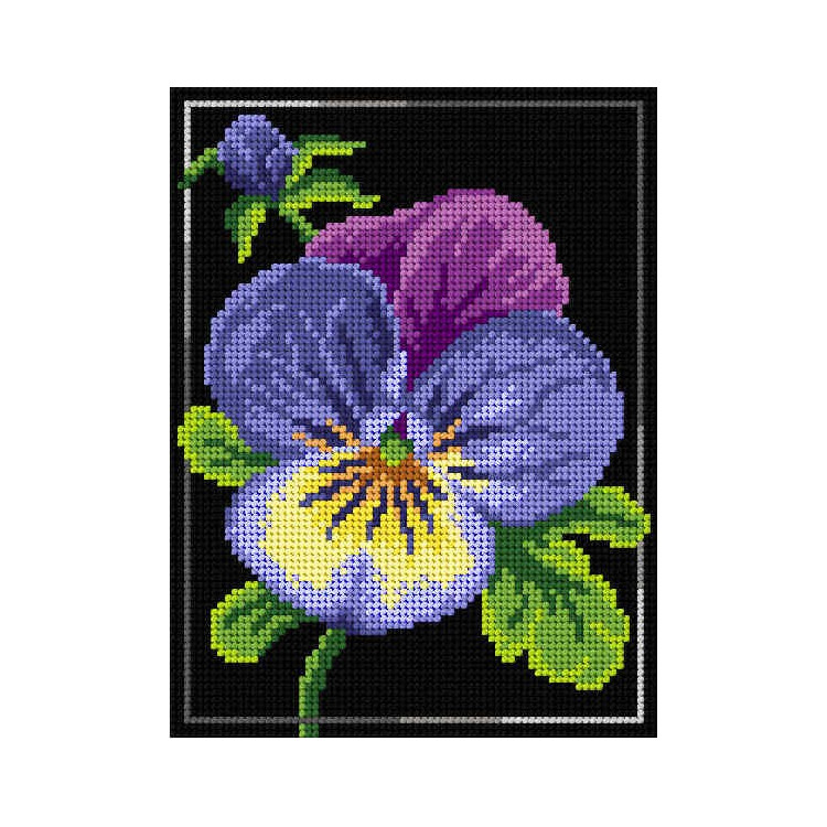 Gobeleno drobė Pansy 18x24 SA3009