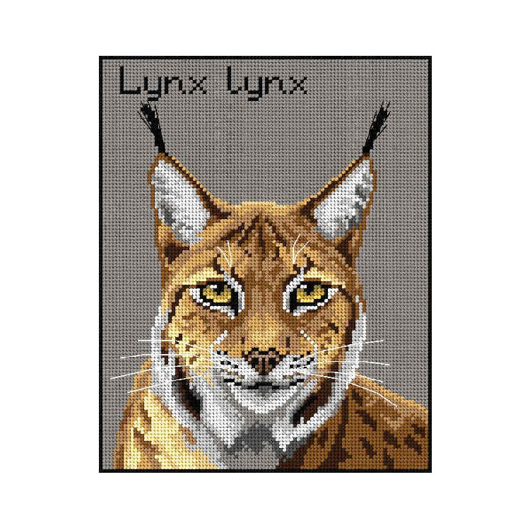Tapestry canvas Eurasian Lynx 24x30 SA3012