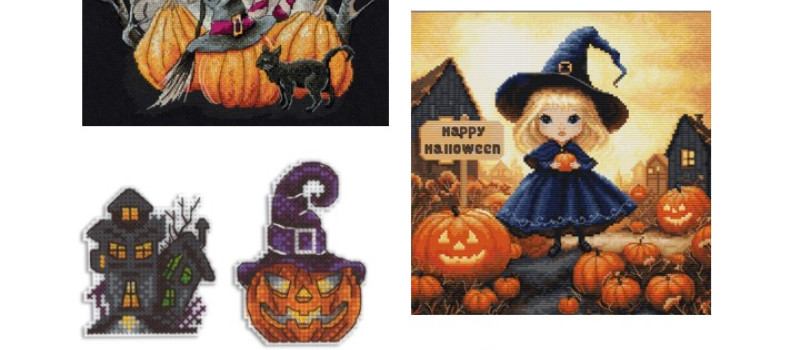  Spooky Halloween Cross-Stitch Kits Now Available! 